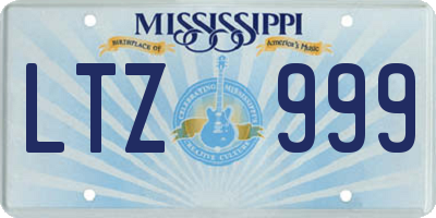 MS license plate LTZ999