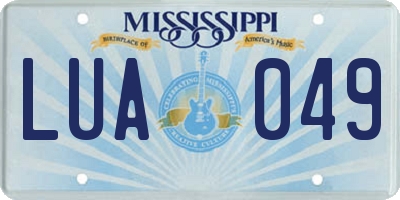 MS license plate LUA049
