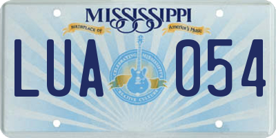 MS license plate LUA054