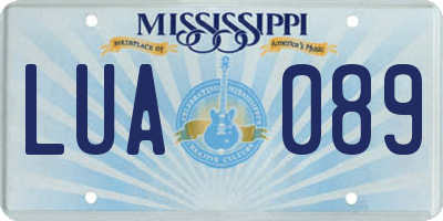 MS license plate LUA089
