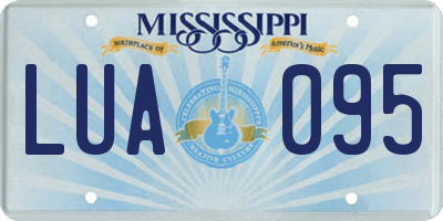 MS license plate LUA095