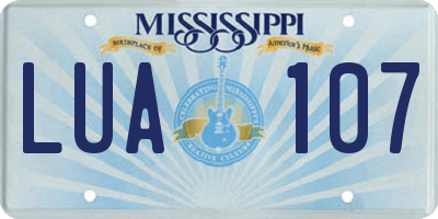MS license plate LUA107
