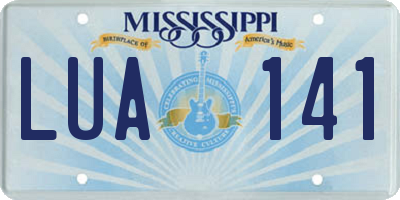 MS license plate LUA141