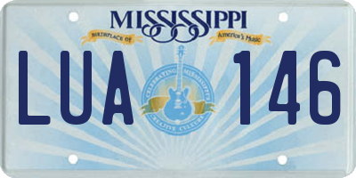 MS license plate LUA146