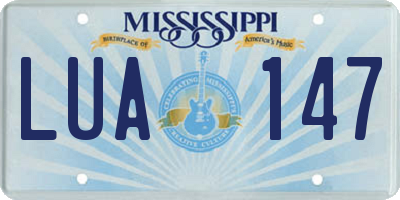 MS license plate LUA147