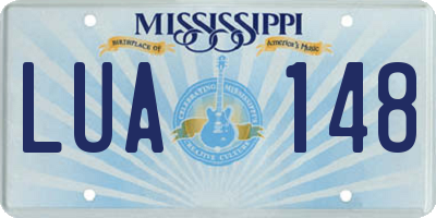 MS license plate LUA148