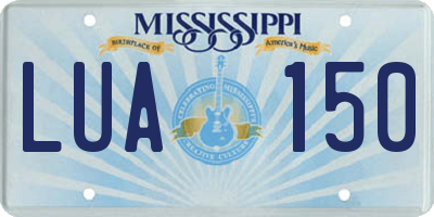 MS license plate LUA150