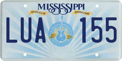MS license plate LUA155