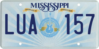 MS license plate LUA157