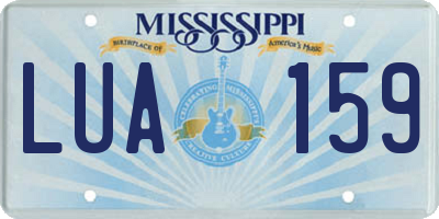 MS license plate LUA159