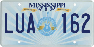 MS license plate LUA162