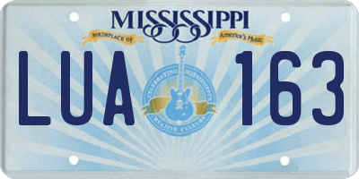 MS license plate LUA163