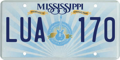 MS license plate LUA170