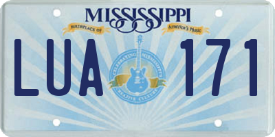 MS license plate LUA171