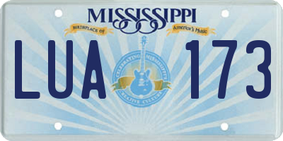 MS license plate LUA173