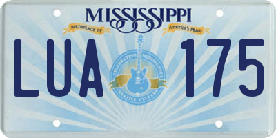 MS license plate LUA175