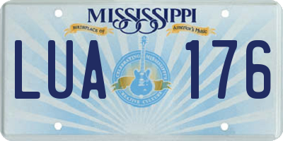 MS license plate LUA176