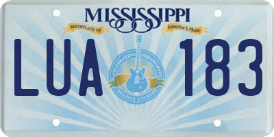 MS license plate LUA183
