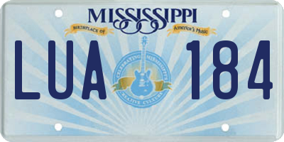 MS license plate LUA184