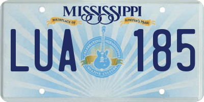 MS license plate LUA185