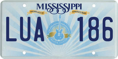 MS license plate LUA186
