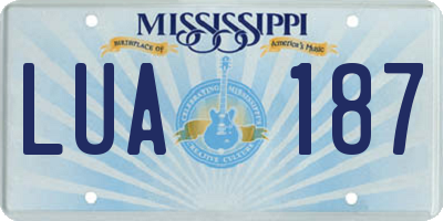 MS license plate LUA187