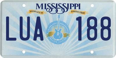 MS license plate LUA188