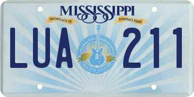 MS license plate LUA211