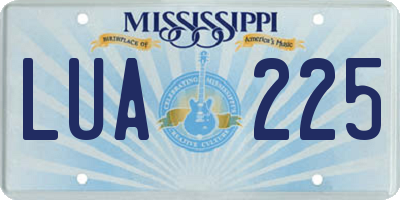 MS license plate LUA225