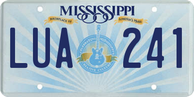 MS license plate LUA241