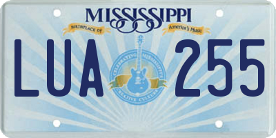 MS license plate LUA255