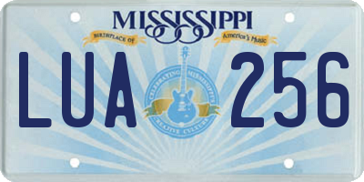MS license plate LUA256