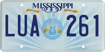 MS license plate LUA261