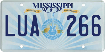 MS license plate LUA266