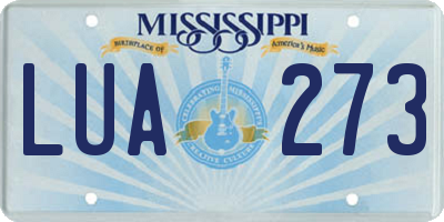 MS license plate LUA273