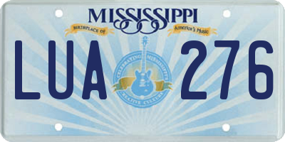 MS license plate LUA276