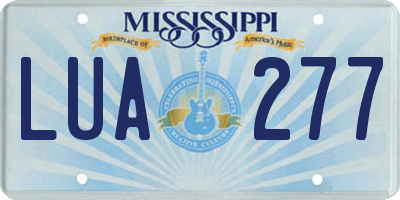 MS license plate LUA277
