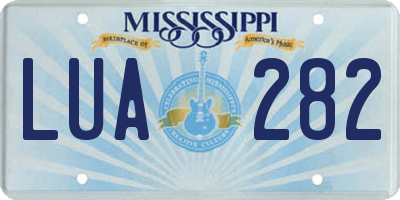 MS license plate LUA282