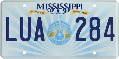 MS license plate LUA284