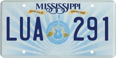 MS license plate LUA291