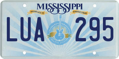 MS license plate LUA295