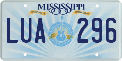 MS license plate LUA296