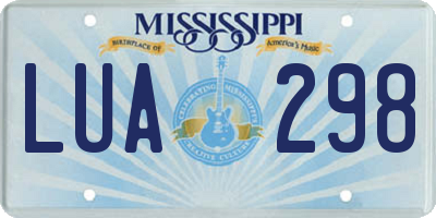 MS license plate LUA298