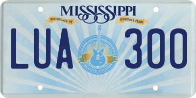 MS license plate LUA300