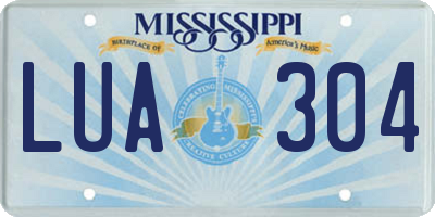 MS license plate LUA304