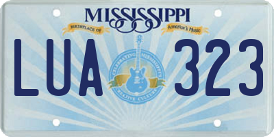 MS license plate LUA323
