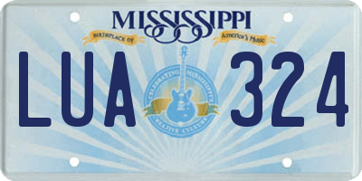 MS license plate LUA324