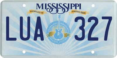 MS license plate LUA327
