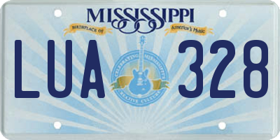 MS license plate LUA328