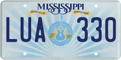MS license plate LUA330